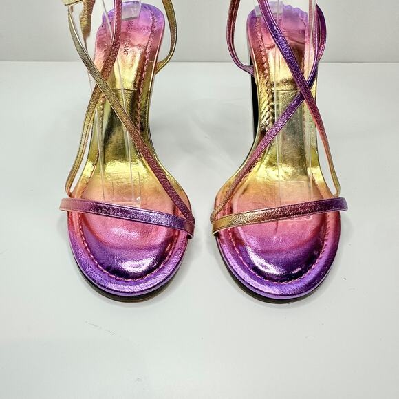 Isabel Marant Aliza 40/US 10 Strappy Ombre Metallic Pink Heel Sandals - Picture 7 of 12